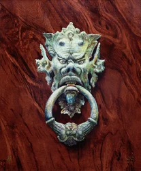 Une paire de heurtoirs toscans (Diable) 1998